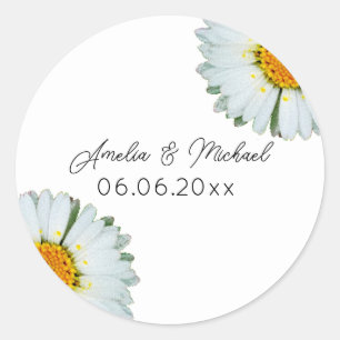 Rustik sommarbröllop Save The Date Runt Klistermärke