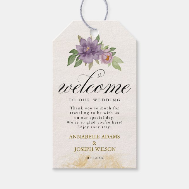 Rustik sommarestetik Vildblomma Bröllop Presentetikett (Framsidan)