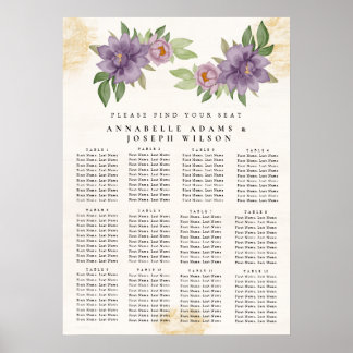Rustik sommarestetik Vildblomma Sittplatskartor Poster