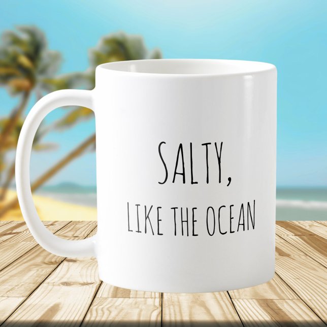 Rustik Söt Strand Hav Puns Skämt Roligt Citat Kaffemugg (In situ)