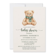 Rustik Söt Teddybjörn Bebis Shower