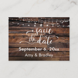 Rustik spara datum + detaljer Kort för bilagor