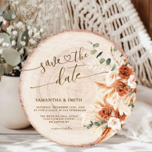 Rustik spara datum Runt träskklipp