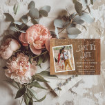 Rustik spara fotoinbjudan för Wood Ljus Vykort<br><div class="desc">Rustic Save the Date Wood Ljus Photo Inbjudation - Meddela din bröllop-dejt till din familj och vänner med vår gedigna spara vykortet för datum. Med vykort kan du titta på 2 av dina foton, på framsidan med en tvillingsträng som hänger över ljus, och ditt foto omgivet av en enkel ram...</div>