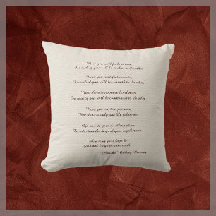 Rustik Square Pillow Apache Blessing Bröllop Gift Kudde