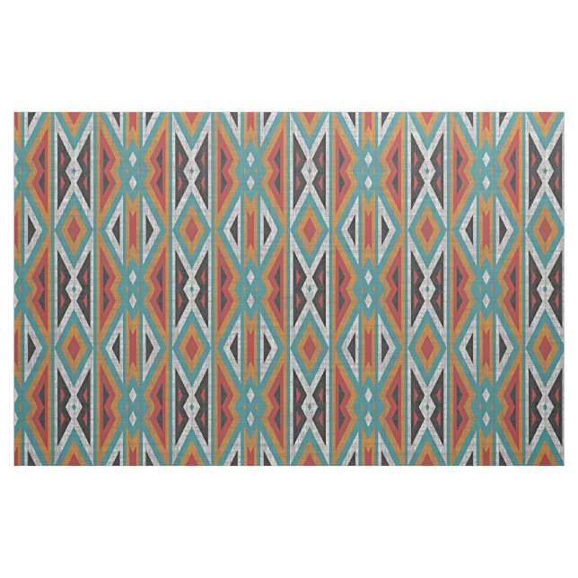 Rustik stammösik amerikansk indianmönster tyg (Fat Quarter)