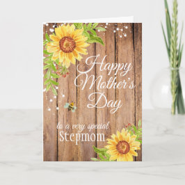 Rustik Stepmamma Mors dag Blommigt Kort