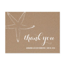 Rustik stjärna i kraftpapper för nautiskt bröllop