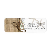 Rustik strand sjöstjärna burlap & grönska