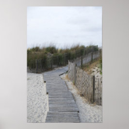 Rustik strandpromenad till stranden poster
