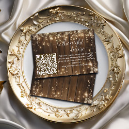 Rustik sträng Ljus QR-kod natten före Tilläggskort