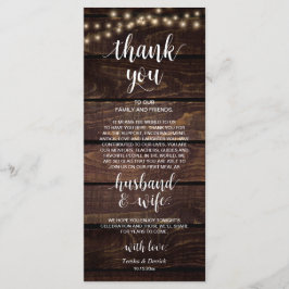 Rustik String ljus, Ställe Inställning - tackkort Program