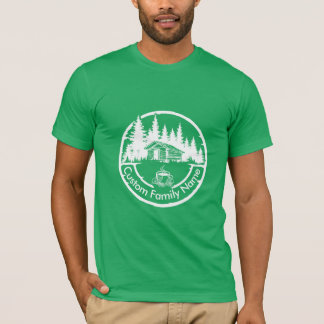Rustik stuga cabin lada | Anpassat familjenamn T Shirt