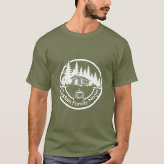 Rustik stuga cabin lada | Anpassat familjenamn T Shirt