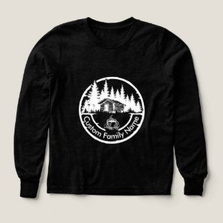 Rustik stuga cabin lada | Anpassat familjenamn T Shirt