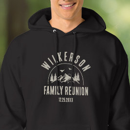 Rustik stuga för familjeåterträff i träskogen Retr Hoodie