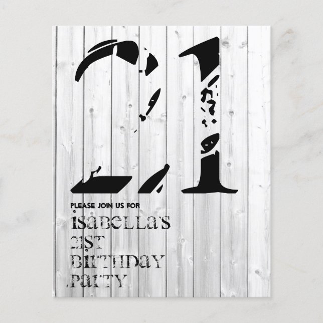 Rustik Surf Typografi Födelsedagsinbjudan Flygblad (Framsidan)