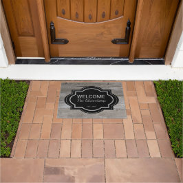 Rustik, svart, välkommen familj namn