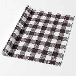 Rustik Svart & Vit Flanell för Bondgård Presentpapper