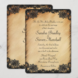 Rustik svetsad bröllopsinbjudan inbjudningar