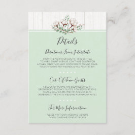 Rustik sydstatsbomull och detaljer av trä / Anvisn Tilläggskort