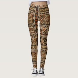 Rustik sydvästlig randig mönster (2) leggings