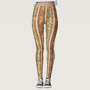 Rustik sydvästlig randig mönster (7) leggings