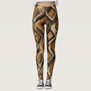 Rustik sydvästlig randmönster (1) leggings