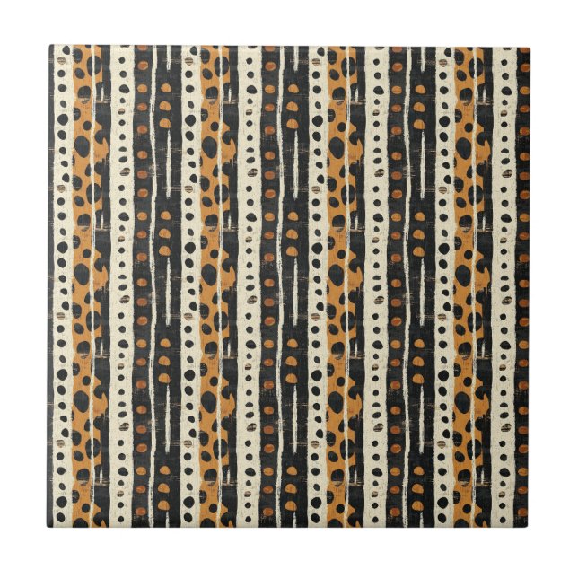 Rustik sydvästlig randmönster (3) kakelplatta (Framsidan)