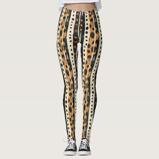 Rustik sydvästlig randmönster (3) leggings (Framsida)