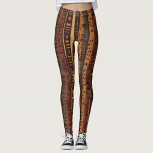 Rustik sydvästlig randmönster (5) leggings