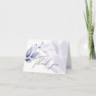 Rustik Tack Amethyst Watercolor Foliage Kort