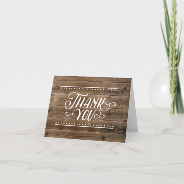 Rustik Tacksamhetskort Tack Kort (Framsida)