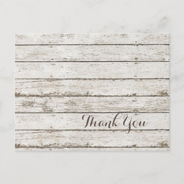 rustik tak bröllop tack vykort (Framsida)