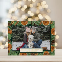 Rustik tallkrans i orange med guldglans och grönt