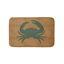 Rustik Tan med Mörk grönt krabba Badrumsmatta
