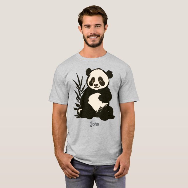Rustik, tårögd panda | Funny T Shirt (Hel framsida)