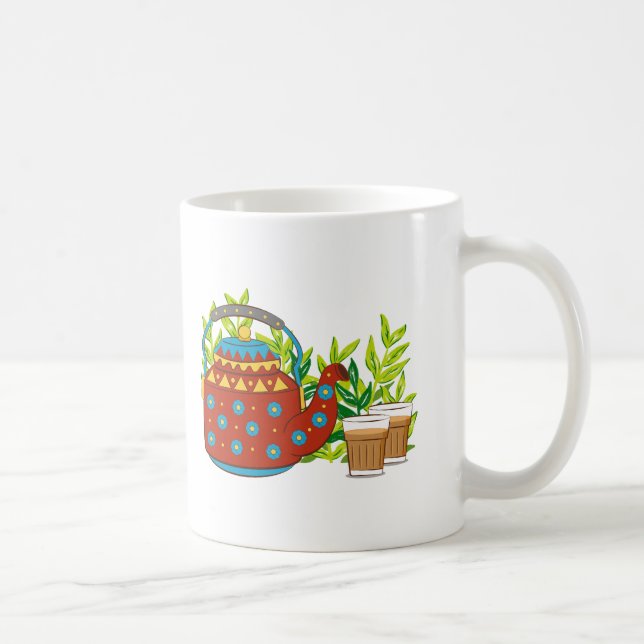 Rustik Tekanna Cute Trendig Modern Mugg (Höger)