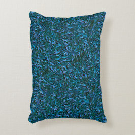 Rustik texturerad vägg i bränd kadett blå prydnadskudde