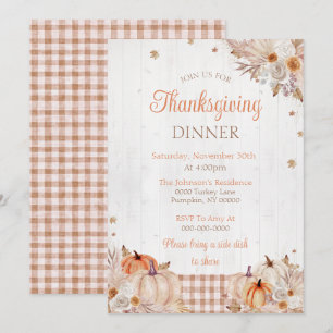 Rustik Thanksgiving-fest Inbjudningar