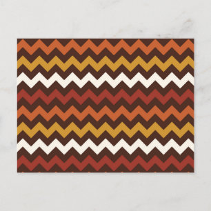 Rustik Thanksgiving Helgdag Fall Autumn Chevron Helg Vykort