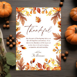 Rustik Thanksgiving höstfällning - tur Julkort