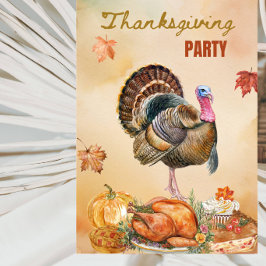 Rustik Thanksgiving - Mysig Höstskörds Middag Inbjudningar