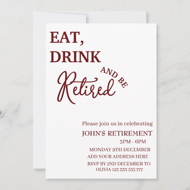 Rustik, torka och bli trötta Pension Inbjudningar (Framsida)