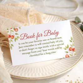 Rustik Torkställning Äpple Bok För Baby Shower Tilläggskort
