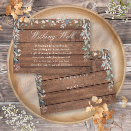 Rustik Trä Blommig Kaskad Önskebrunn Bröllop Tilläggskort