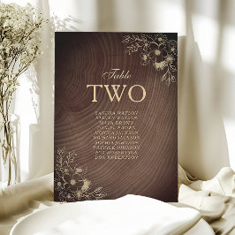 Rustik Trä Bröllops Placeringsplan