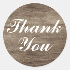 Rustik Trä Gårdshus Lantlig Elegant Tack Runt Klistermärke