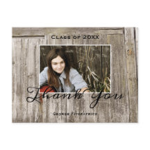 Rustik Trä Högstadieexamen Tack