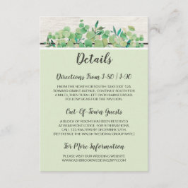 Rustik trä- och eukalyptusbladdekoration / Instruk Tilläggskort